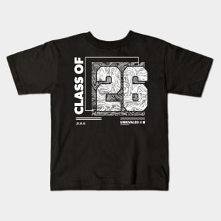 Class of 2026 Urban Streetwear // Graduation Class of '26 Gray Kids T-Shirt